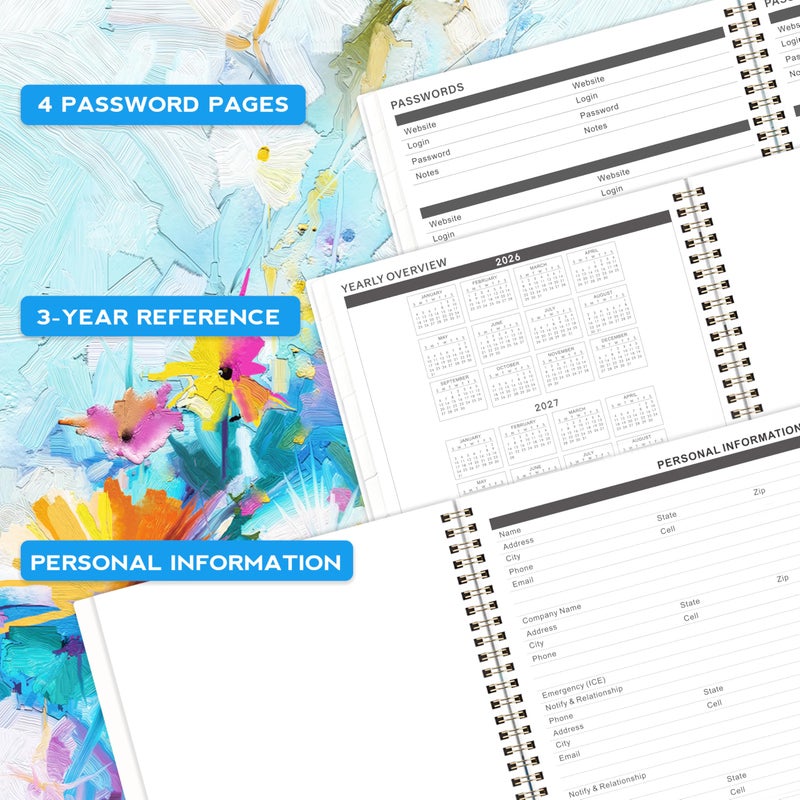 MaaIbok 2026-2027 Monthly Planner/Calendar - Jan. 2026 - Dec. 2027, 9 "" x 11 "", 2 Year Monthly Planner 2026-2027, Holidays, Month Tabs, Inner Pocket, Note Pages - Image 4